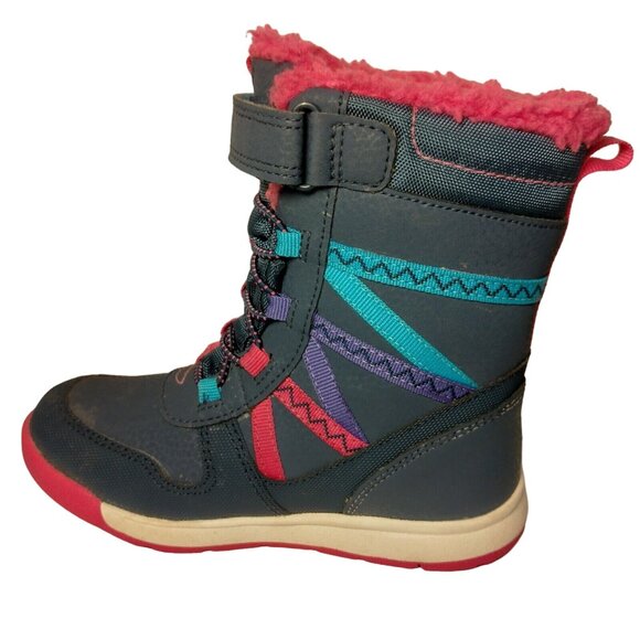 Merrell Snow Crush Boots Youth Girl Size 10M Blue Pink 220 Gram Insulatuin READ - Picture 5 of 16